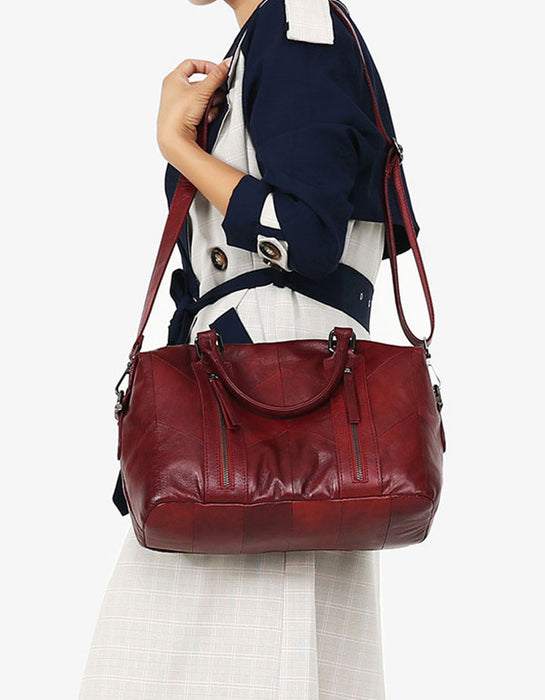 Handbag Shoulder Stitching Leather Bag  93.00