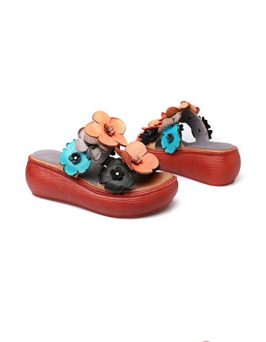Handmade Bohemia Flower Summer Slippers May Shoes Collection 75.50
