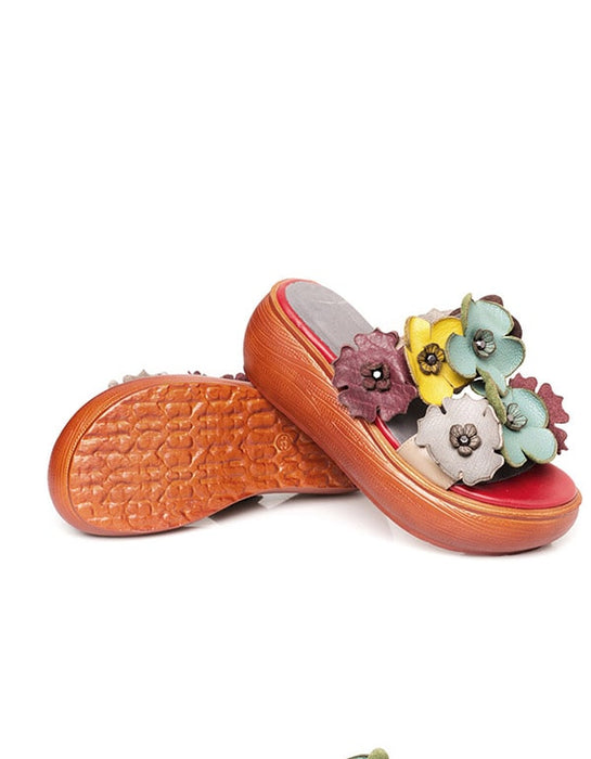 Handmade Bohemia Flower Summer Slippers May Shoes Collection 75.50