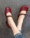 Handmade Retro Flower Velcro Elegant Chunky Heels June Shoes Collection 2022 84.60