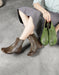 Handmade Front Embossing Retro Flat Boots Feb Shoes Collection 2023 98.80