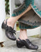 Handmade Leather Chunky Heels Retro Shoes July New Arrivals 2020 84.00