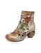 Handmade Leather Flower Hollow Retro Boots Feb Shoes Collection 2023 108.00