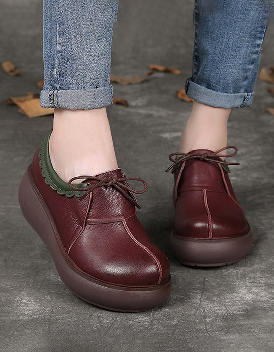 Handmade Leather Round Head Retro Shoes April Shoes Trends 2021 78.80