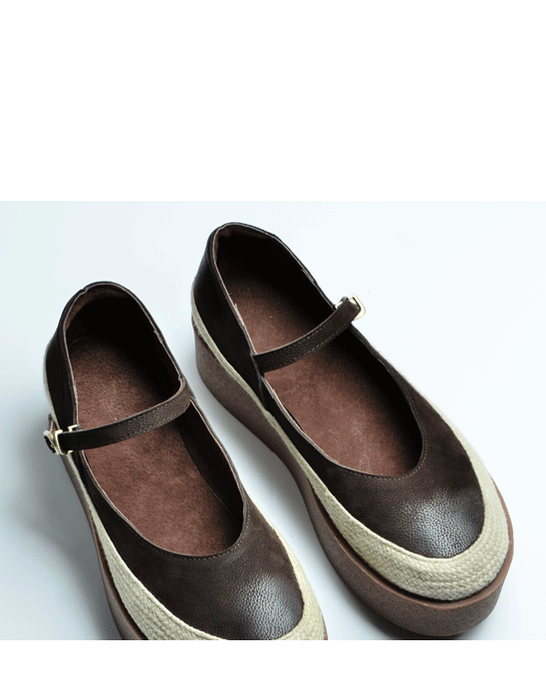 Handmade Leather Waterproof Platform Spring Shoes