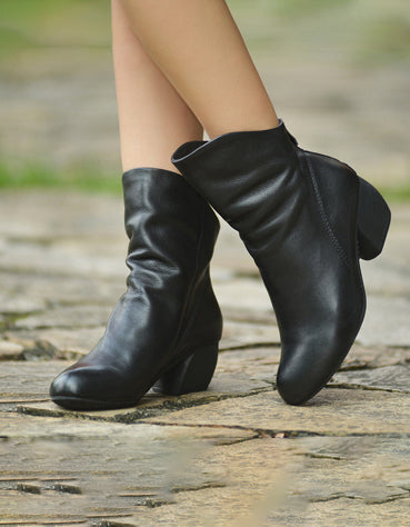 Handmade Mid-Calf Chunky Heels Boots for Women June Shoes Collection 2022 218.00