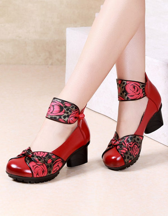 Chinese Ethnic Style Chunky Heels Aug New Trends 2020 65.00
