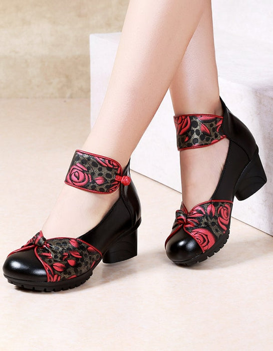 Chinese Ethnic Style Chunky Heels Aug New Trends 2020 65.00