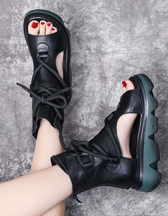 Handmade Retro Lace-up Summer Sandals Boots May Shoes Collection 2022 89.90