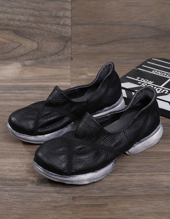 Handmade Retro Leather Casual Walking Shoes