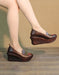 Handmade Retro Leather Elegant Wedge Sandals Oct New Trends 2020 115.00