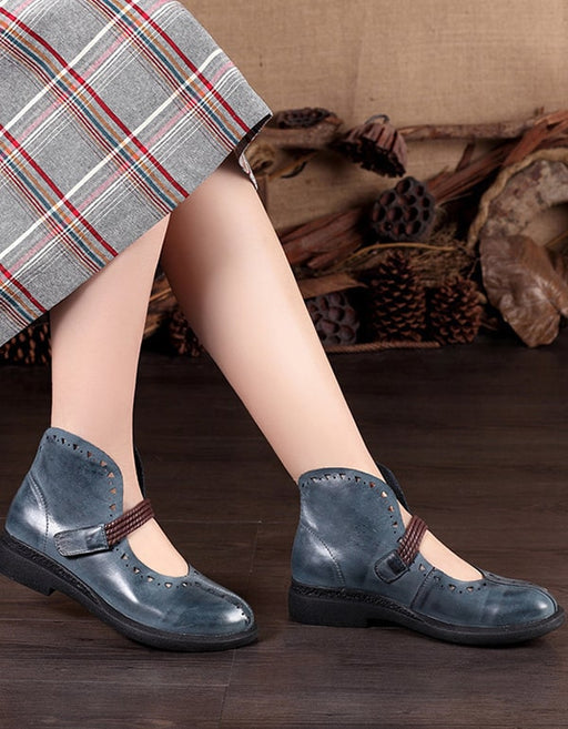 Handmade Retro Leather Ethnic Style Flat Shoes 