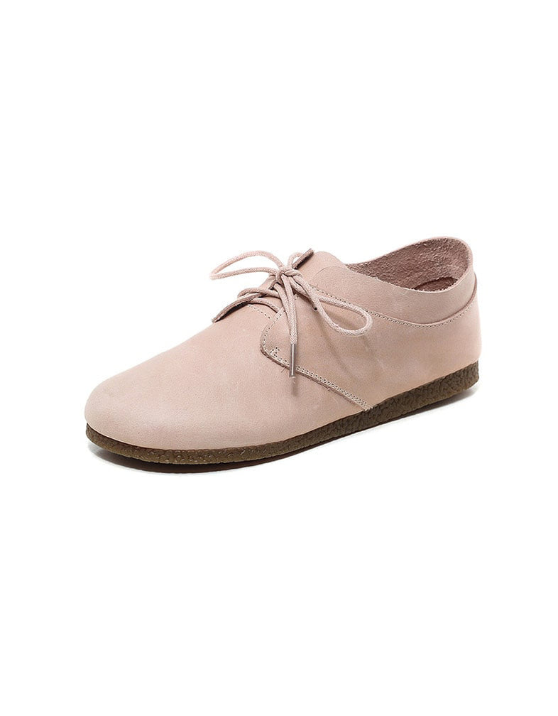 Retro Lace Up Flat Shoes