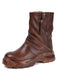 Handmade Retro Leather Mid-Tube Women's Platform Boots Nov New Trends 2020 126.00