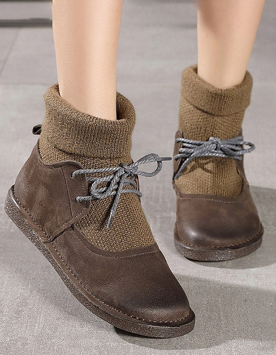 Handmade Retro Leather Comfortable Boots Dec New Trends 2020 77.00