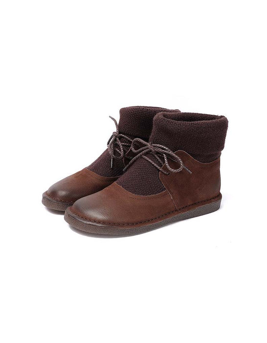 Handmade Retro Leather Comfortable Boots Dec New Trends 2020 77.00