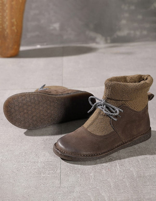Handmade Retro Leather Comfortable Boots Dec New Trends 2020 77.00