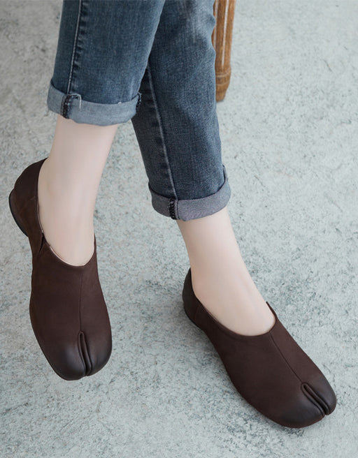 Handmade Retro Leather Split-Toe Shoes Spring Feb Shoes Collection 2023 87.60