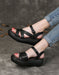 Handmade Retro Leather Strappy Sandals Slingback March Shoes Collection 2023 88.00