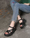 Handmade Retro Leather Strappy Sandals Slingback March Shoes Collection 2023 88.00