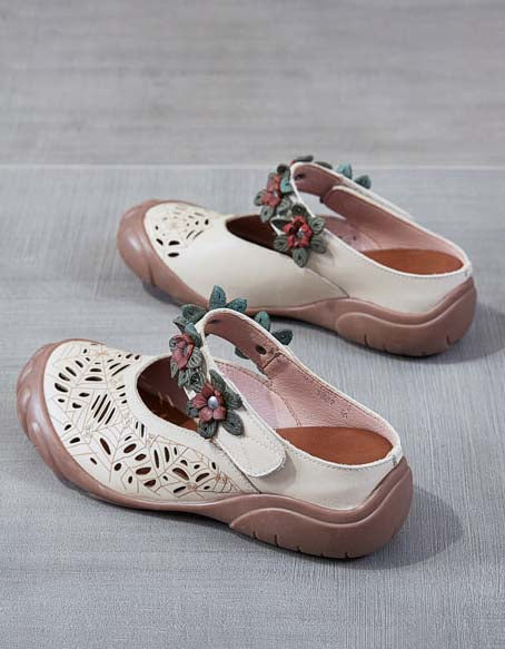 Handmade Retro Leather Summer Wide Feet Slippers April Shoes Collection 2022 78.70