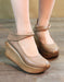 Handmade Elegant Ankle Strap Wedge Sandals May Shoes Collection 116.40