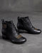 Handmade Retro Leather Patch Chunky Boots Dec Shoes Collection 2021 88.50