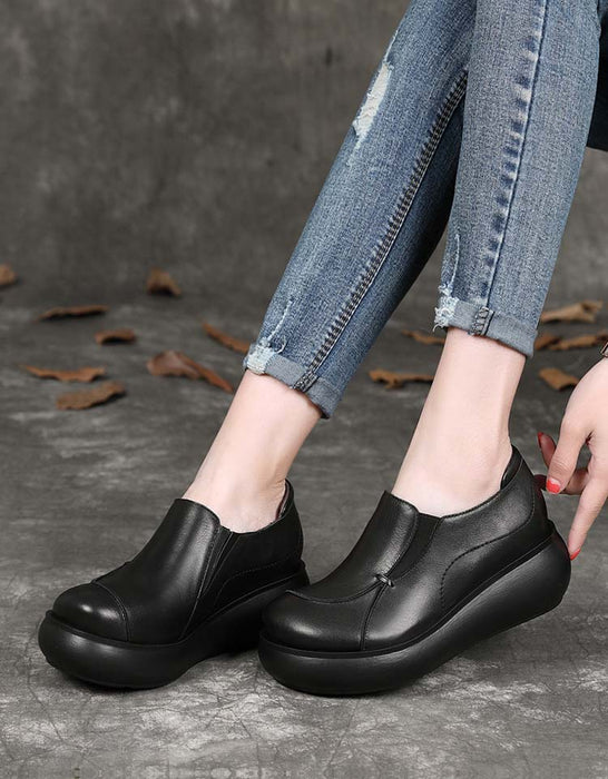 Handmade Rounded Toe Wedge Comfortable Shoes Dec Shoes Collection 2022 118.00