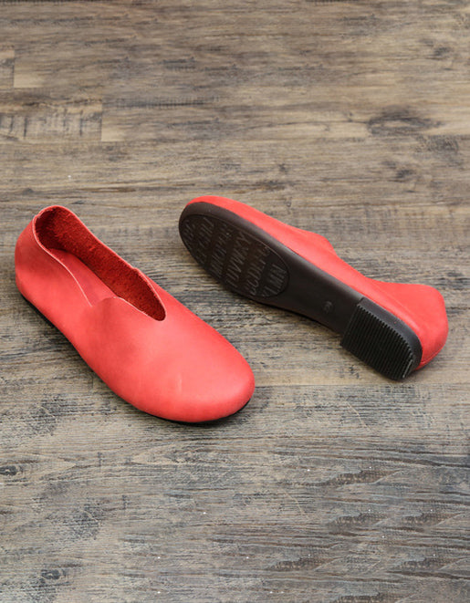 Comfortable Soft Leather Retro Flat Shoes Jan Shoes Collection 2023 94.80