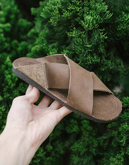 Handmade Soft Sole Crosss-strap Slippers April Shoes Collection 2023 85.00