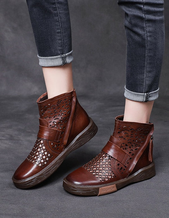 Handmade Summer Hollow Retro Ankle Boots 41 June Shoes Collection 2021 94.50