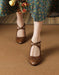 Handmade Vintage Cross Strap Burgling Mary Jane Shoes April Shoes Collection 2023 188.80