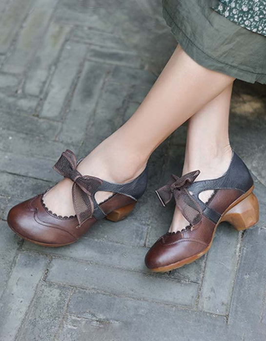 Handmade Vintage Elegant Ballet Chunky Heels April Shoes Collection 2022 105.70
