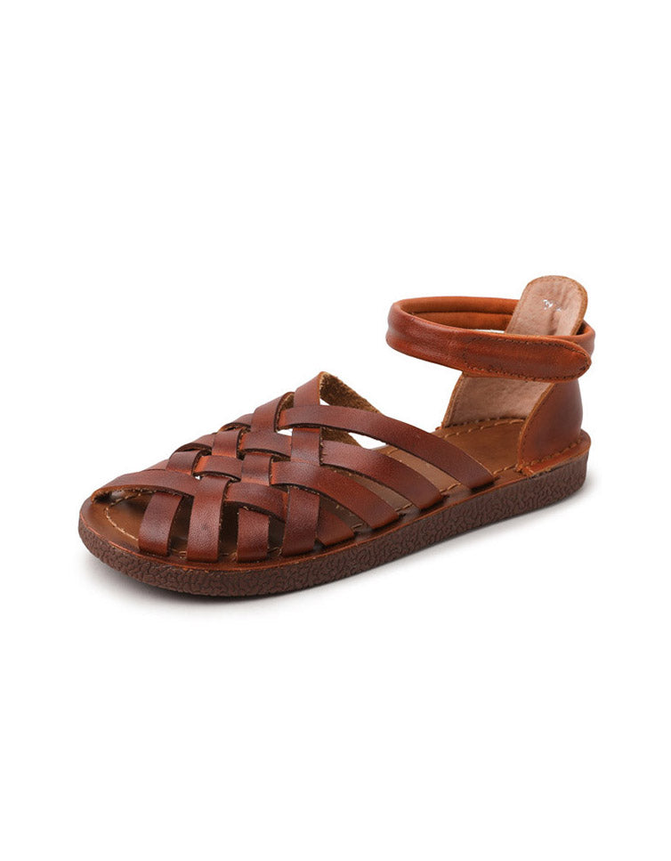 Vintage Woven Leather Sandals main image 1