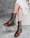 Handmade Vintage Leather Bohemian Mexican Lace-up Ankle Boots Oct New Trends 2020 99.70