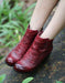 Handmade Vintage Leather Chunky Heels Ankle Boots June New 2020 95.20