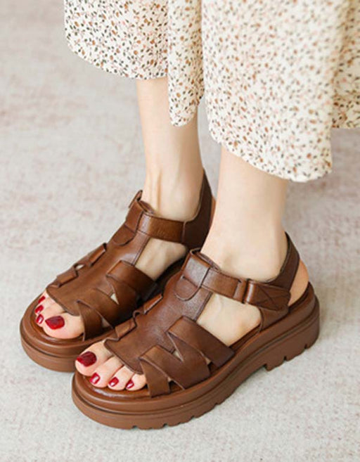 Handmade Vintage Open Toe Platform Sandals May Shoes Collection 2022 81.90