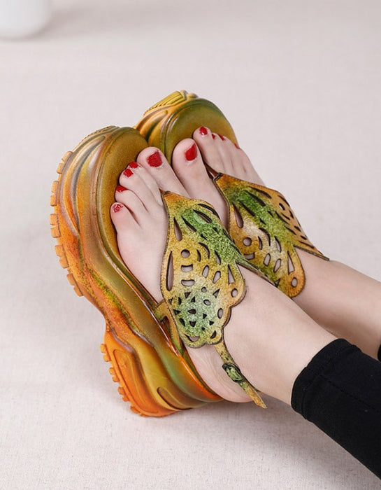 Women's Ethnic Style Handmade Wedge Sandals