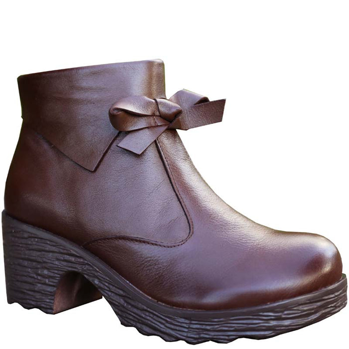Handmade Waterproof Thick-Heeled Retro Boots
