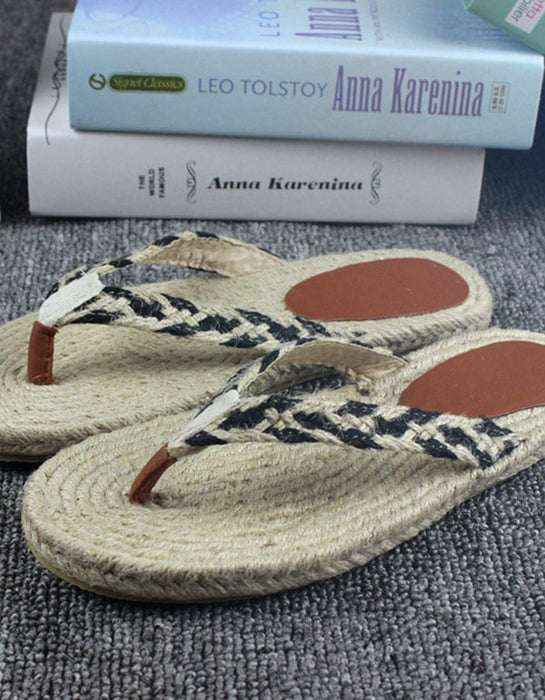 Handmade Woven Flip Flops Beach Summer Slippers