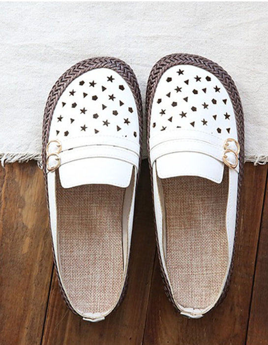 Handmade Woven Retro Leather Slippers May Shoes Collection 57.00