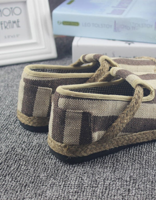 Slip On Linen Woven Handmade Shoes — Obiono