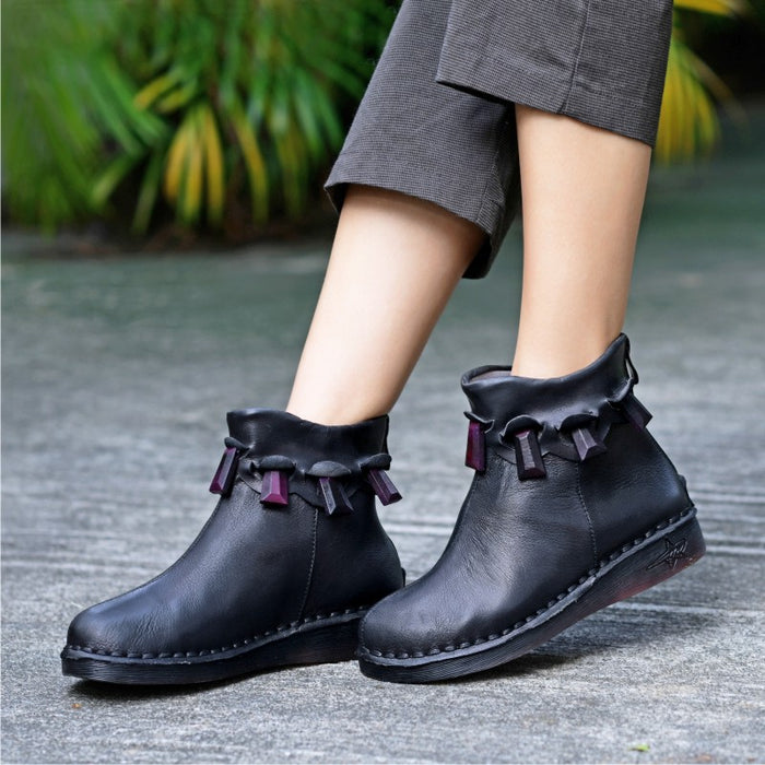 Handmade Comfortable Leather Women's Retro Boots