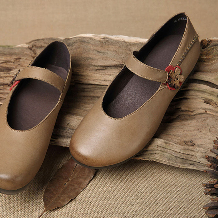 Handmade Cow Tendon Casual Retro Flats | Gift Shoes
