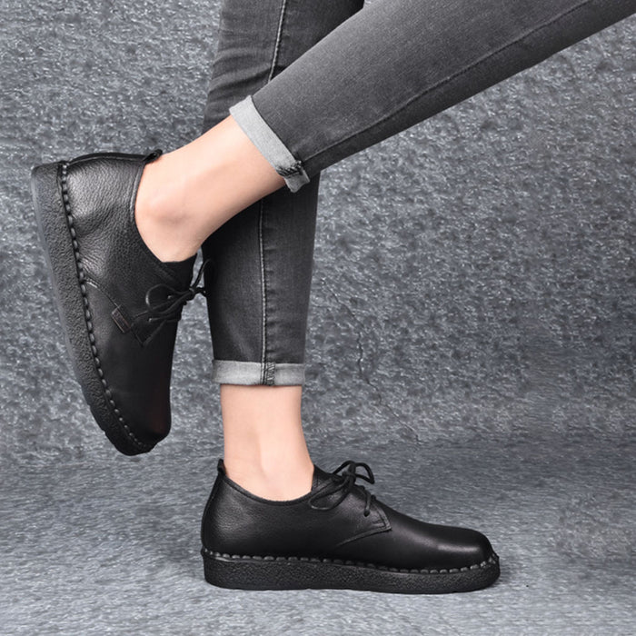 Handmade Flat Lace-up Women Retro Shoes 35-43 Handmade Flat Lace-up Women Retro Shoes 35-43