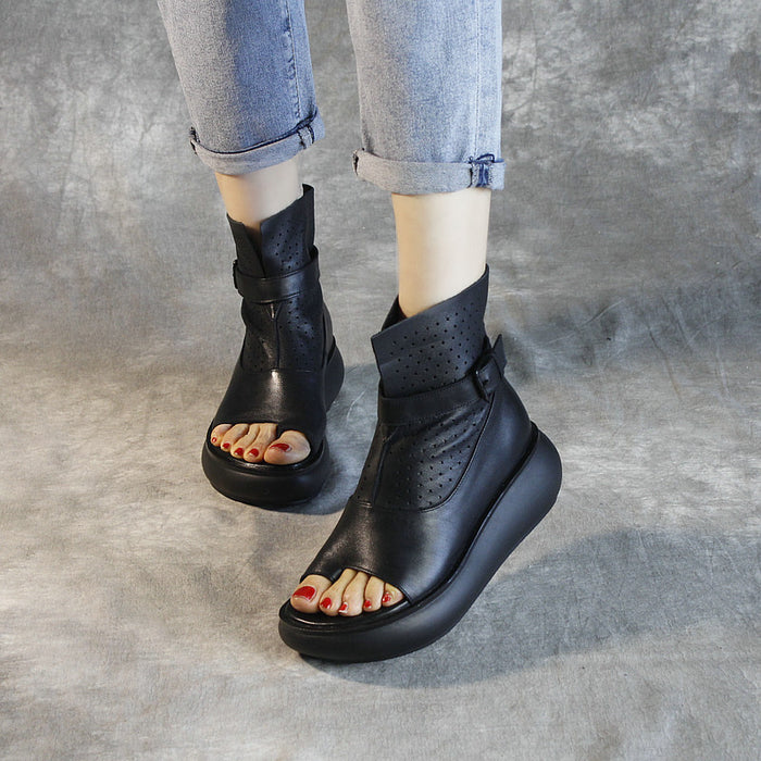 Handmade High-Top Platform Women's Sandals Feb New 2020 88.00