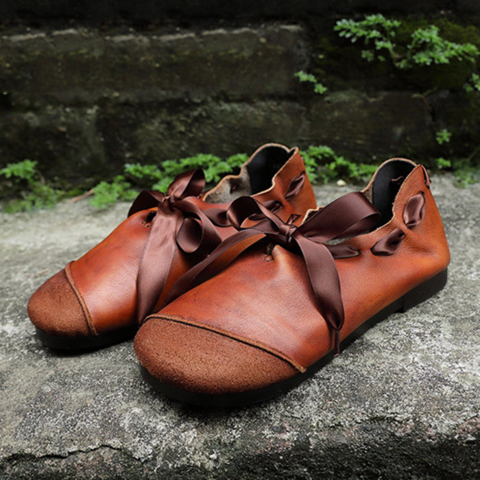 Handmade Leather Retro Casual Flat Shoes | Gift Shoes