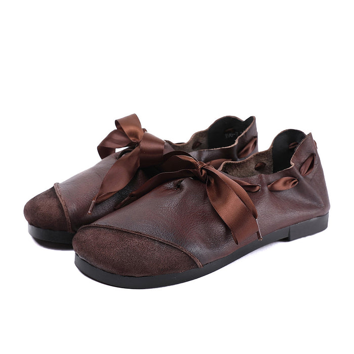 Handmade Leather Retro Casual Flat Shoes | Gift Shoes