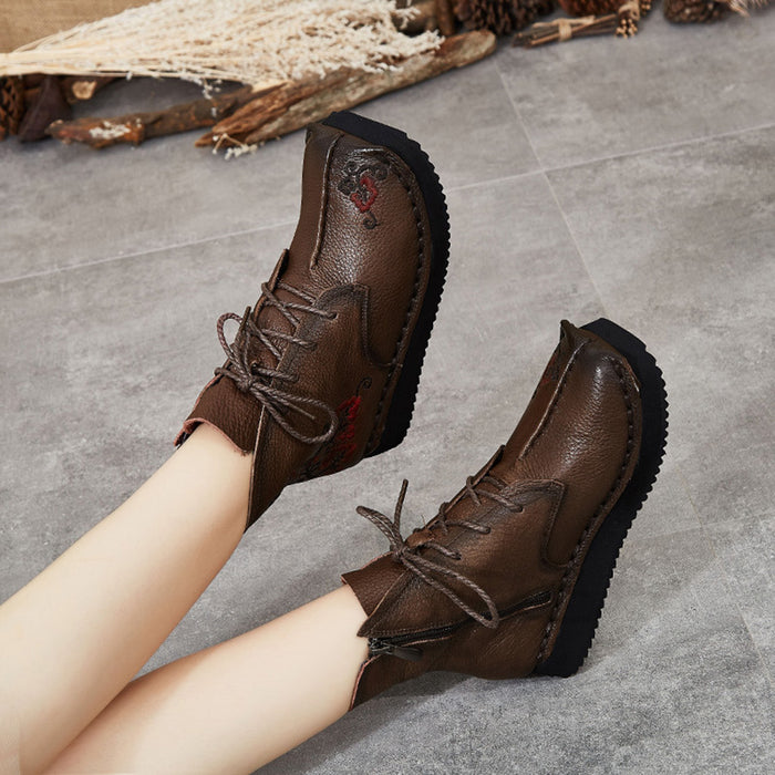 Handmade National Style Retro Leather Boots | Gift Shoes