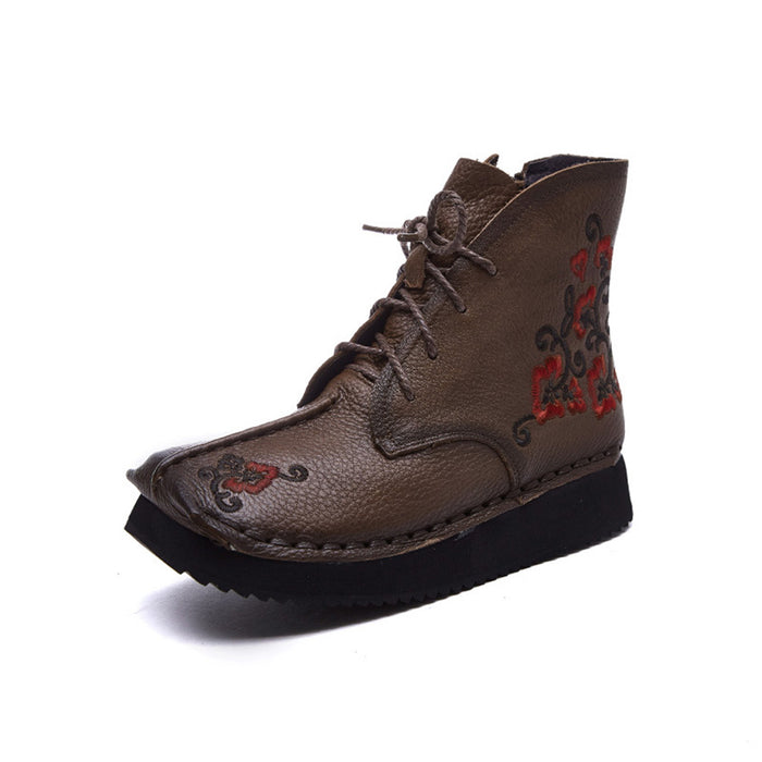 Handmade National Style Retro Leather Boots | Gift Shoes